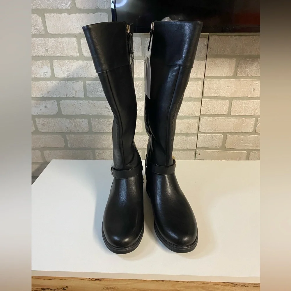 Dr. School black Knee-High Boots Wide Calf